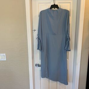 Topshop Open Back Dress with Side Tie Sleeves